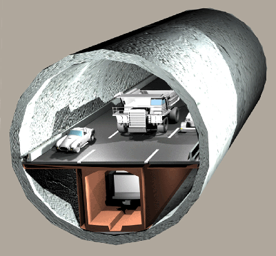 Проект тоннелей под Серебряным Бором: сверху - автотрасса, снизу - Строгинская линия метро