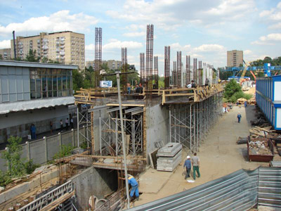 Lines 3&4. 'Kuntsevskaya' station rebuilding. ©Photo Nikita M., 2007