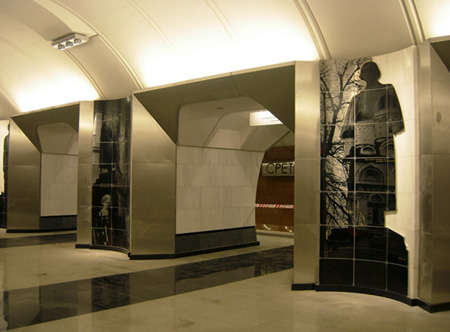 Line 10. Station “Sretenskiy bul'var” © Photo JSC “Metrogiprotrans”, 2007
