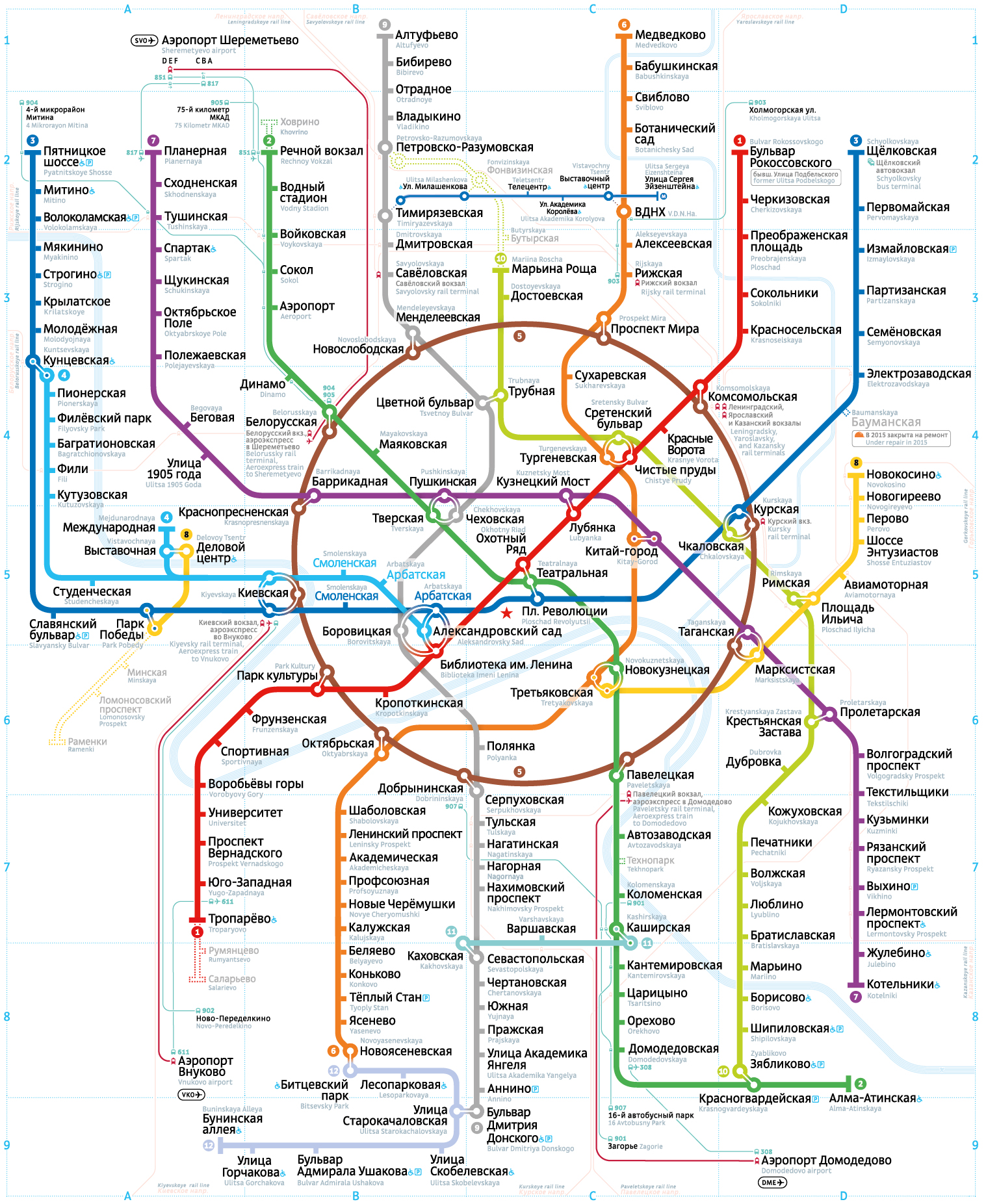 Moscow Metropolitan - Schemes And Maps Archive