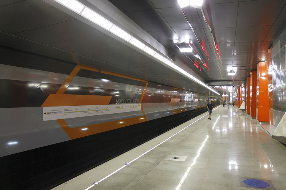 Line 8A. Station 'Borovskoe shosse'.  Photo Yu.Gridchin, 2018
