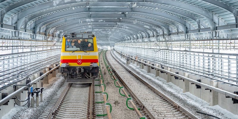 Line 1. Extention to station 'Stolbovo' ©Photo E.Samarin, Mos.Ru, 2019