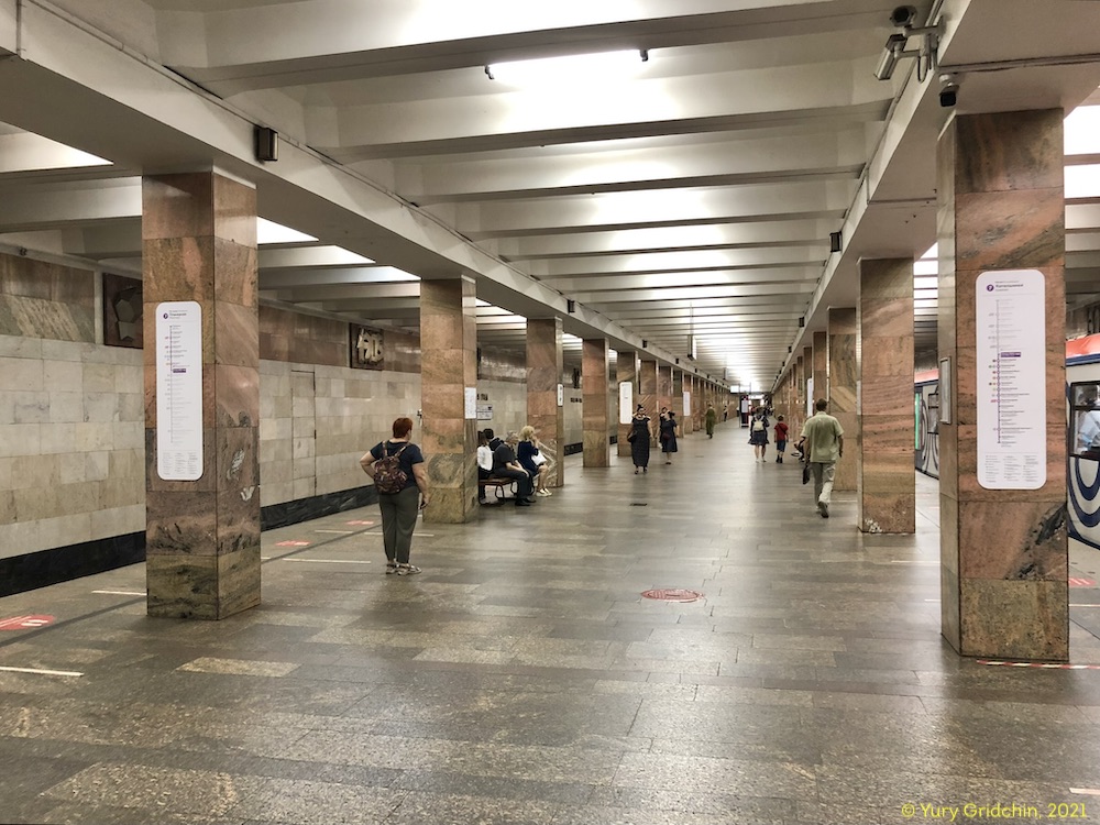 Line 7, station 'Ulitsa 1905 goda' �Photo Yu.Gridchin, 2021